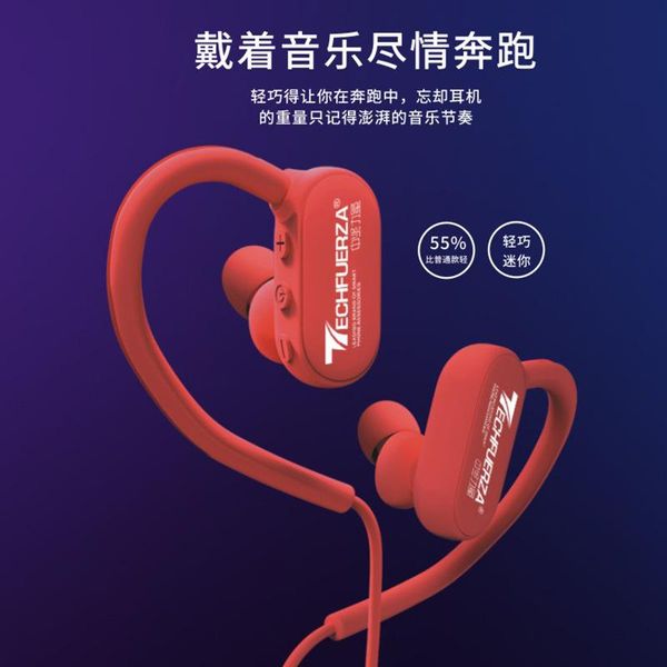 

stall supply of goods sports bluetooth headset ear style 4.1 running dual handle round neck earplug bluetooth earphones
