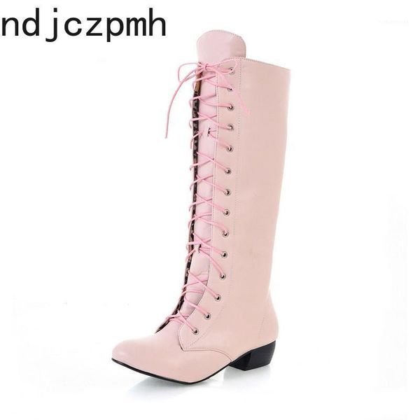 

boots knee high fashion autumn and winter round head zipper comfortable square heel low-heeled shoes women plus size 34-431, Black