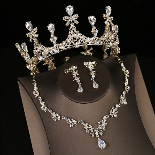 

свадебный головной убор короны новая простые свадебного платья аксессуары роскошная атмосфера барокко круглого принцессы хан, Silver