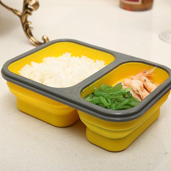 

tuuth силиконовых складной коробки обеда экология matetial 600300ml два сетка портативная чаши для пикника офисных работников школа bbyigl b