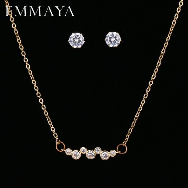 

emmaya оптовая дешевые комплекты ювелирных изделий cz фианитами ожерелье / серьги стержня набор моды милые подарки emmaya оптовая jllszt ffs, Silver