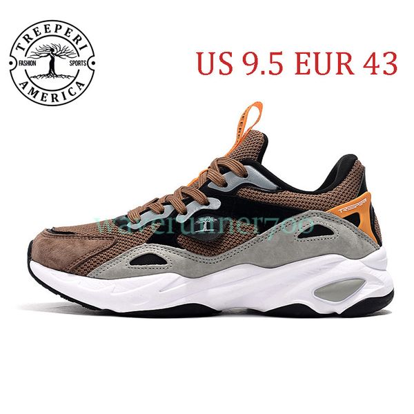 

treeperi fashion chunky 6.0 soft sole running shoes black brown us 9.5 eur 43 for men trainers