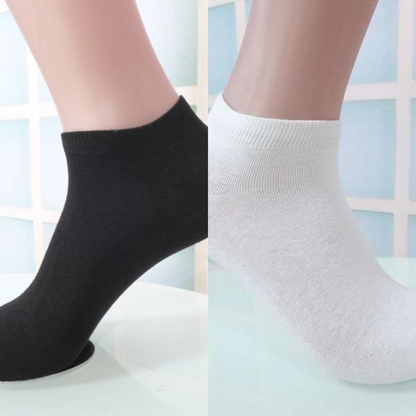 

independent packaging spring and summer men's boat boat socks solid color men's sports socksgift socks 619g6, Black