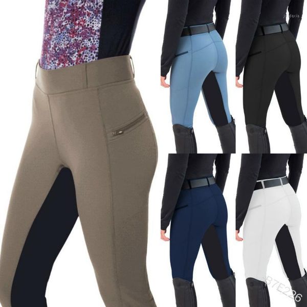 

wepbel women fashion pants slim elastic stitching jodhpurs casual ankle banded pants1, Black;white