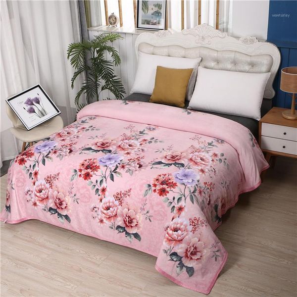 

blankets warm flowers flannel sofa blanket bed covers soft throw bedspread for the couch1