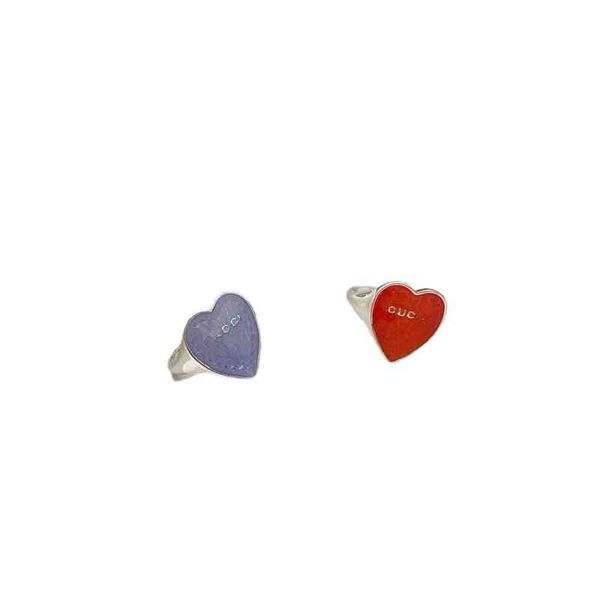 

s925 silver enamel light blue love ring couple gift exclusive design jewel