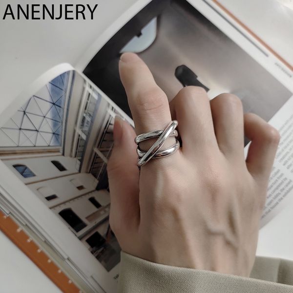 

handmade mutil-layer twine thai silver color ring opening size ring for women gifts s-r620