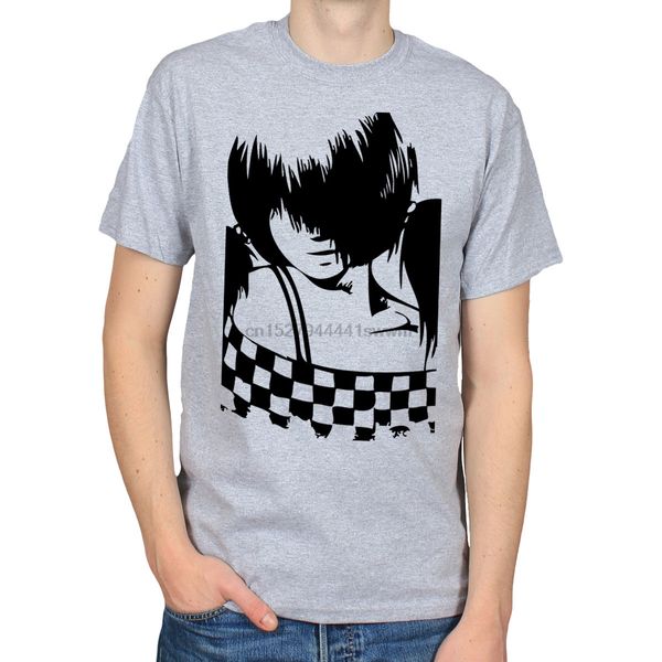 

anime girl checkers manga japanese cartoon emo two tone hipster t-shirt tee men funny harajuku t shirts sport hooded sweatshirt hoodie