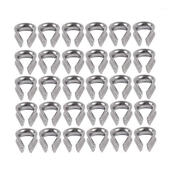 

30 pcs m3 stainless steel thimble for 3/32 inch and 1/8 inch diameter wire rope, wire rope chain thimble1