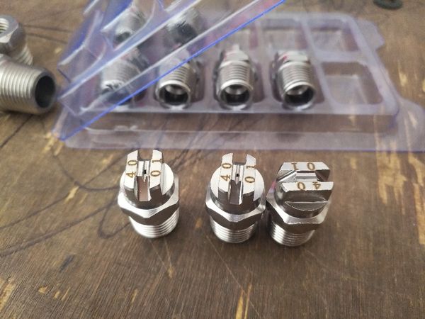 

1/4"flat fan nozzle 304 stainless steel flat fan car washing nozzle cc high pressure cleaner washing machine