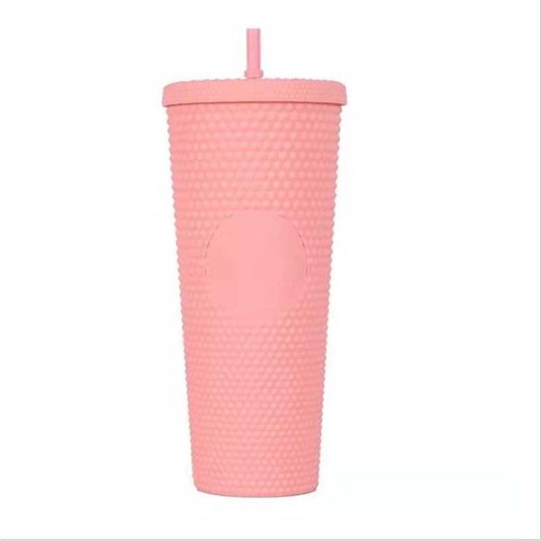 

starbucks double red durian laser straw cup 710ml tumblers mermaid plastic cold water coffee cups gift mugn6ct