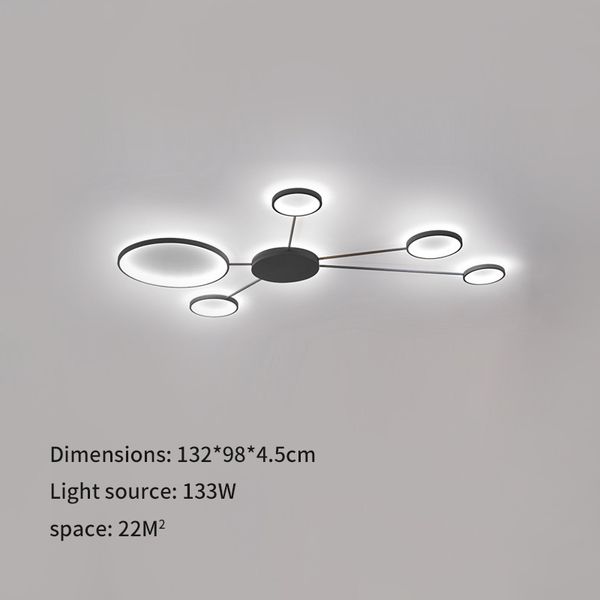 

2021 new led ceiling lamp to room dining black office kitchen light modern decoration for home design circle luminaire te94