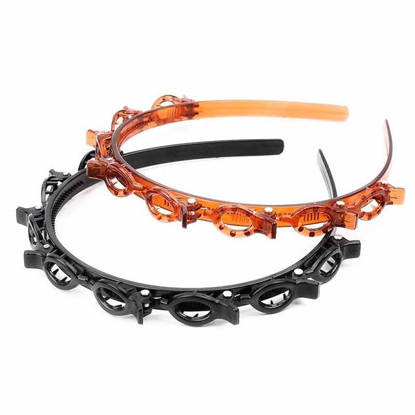 

hair accessories fashion double layer band twist plait clip front clips braided headband decor