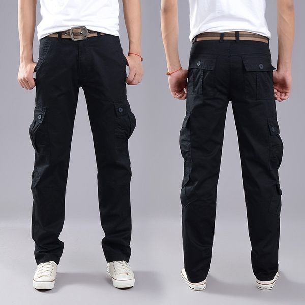 

men's outdoor overalls pants military pants large size sports casual spring and autumn models black