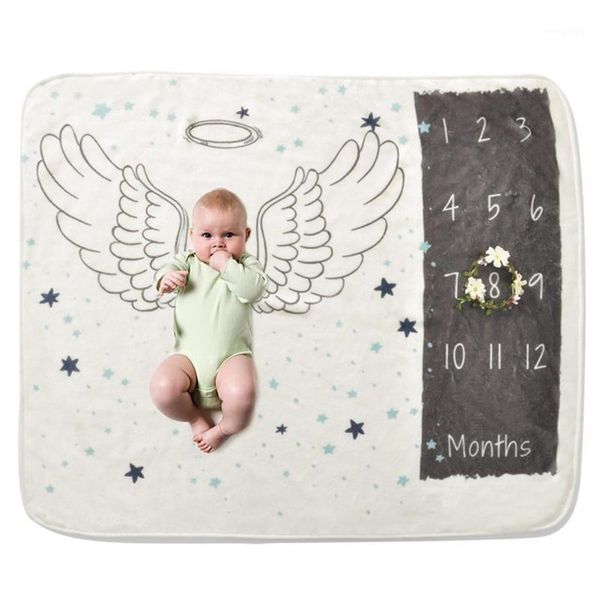 

2019 newborn baby milestone blanket pgraphy prop background monthly growth shooting p bedding wrap swaddle baby blankets1