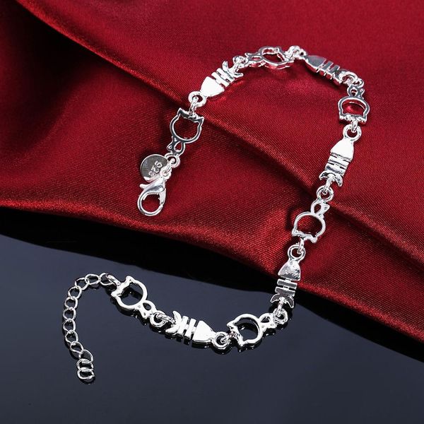 

новое прибытие красивые горячие женщины браслет благородные рыбы цепи мода свадьба серебряная милая леди красивый браслет ювелирные изделия, Black