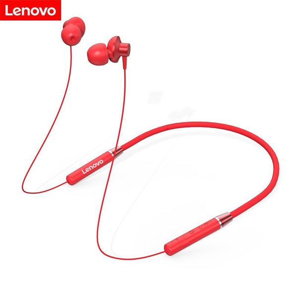 

original lenovo he05 bluetooth headset neckband sports earplugs noise reduction with microphone waterproof wports earphone