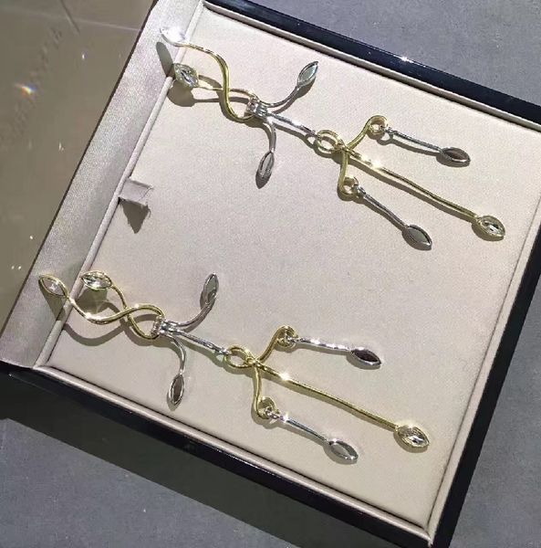 

europe and the united states fashion big t taiwan catwalk l home brass material exquisite temperament wild earrings with standard ship, Golden;silver