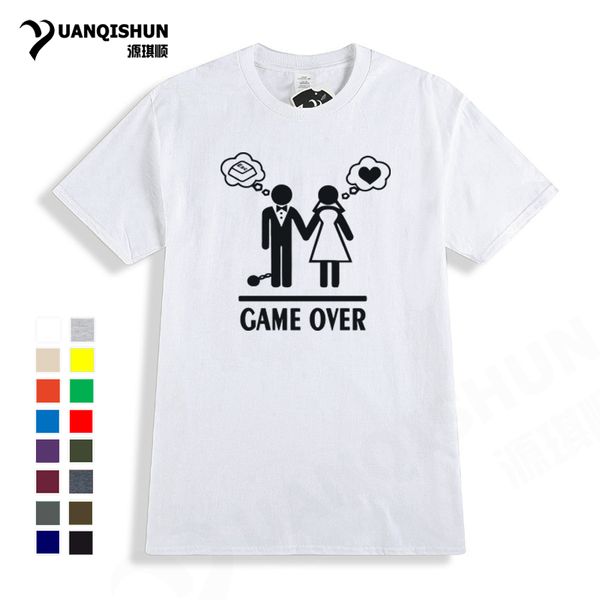 

sport 2018 new game over wedding marriage novelty design t-shirt couples fashion casual summer short sleeve cotton tshirt hip hop tees