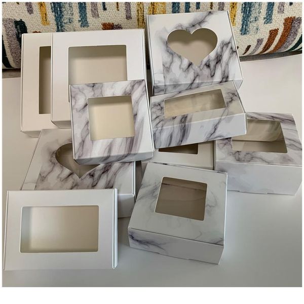 

50pcs new kraft box cute square kraft packaging box wedding party favor supplies handmade soap chocolate candy wedding jllgaf