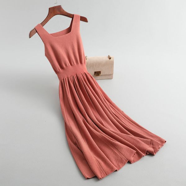 

2021 new knitted sleeveless winter basic high waist women long pullovers sweater maxi tricot pull femme m7m9, White