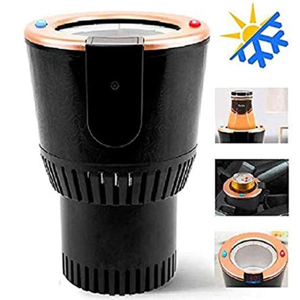 

drink holder car cup warmer heater cooler auto drinks for water coffee milk with display temperature travel road tripper outdoors