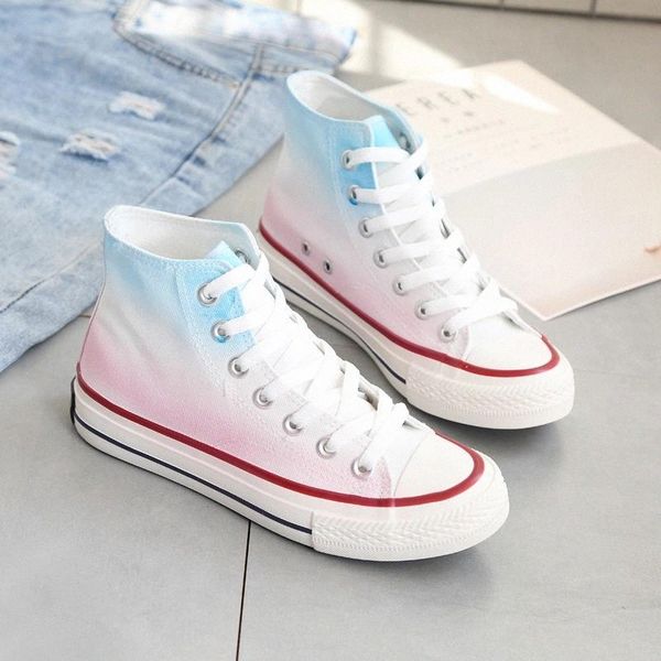 

women's vulcanize shoes canvas women shoes fashion trend high-printing girls flat shoelace sports shoes women's sneakers #ae7s