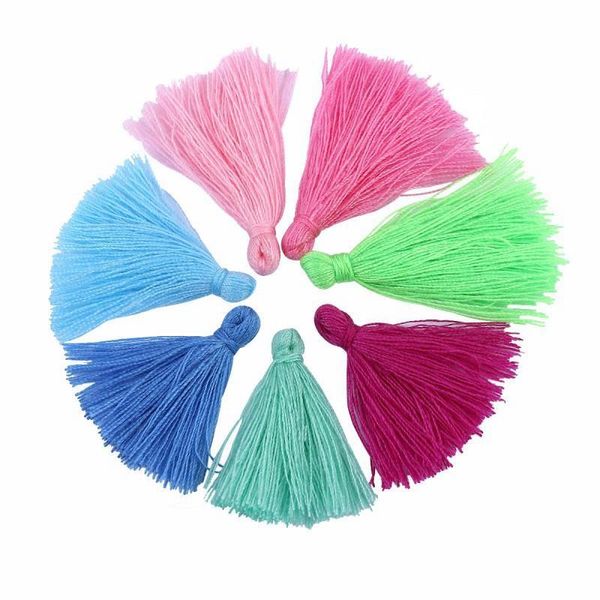 

100pcs color mini tassel fringe pendant diy craft supplies party cotton tassel trim garments curtains jewelry decor material h bbykzt