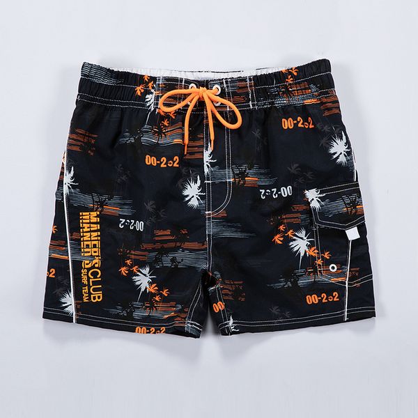 

casual fashion mens printed beach pants beach pants mens seaside vacation quick-drying boyshorts, Black
