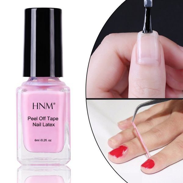 

hnm 6ml nail latex white pell off tape paint gellak stamping enamel soak off semi permanent lacquer protect gel nails polish tool
