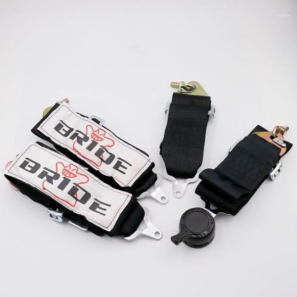 

universal 3inch 4 point bride black racing seat belt harness camlock shoulder quick release locking1