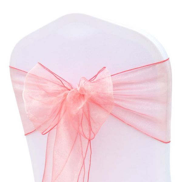 

100pcs organza chair sashes chair bows wedding decoration for chair cover party event banquet decors 18cm jllray