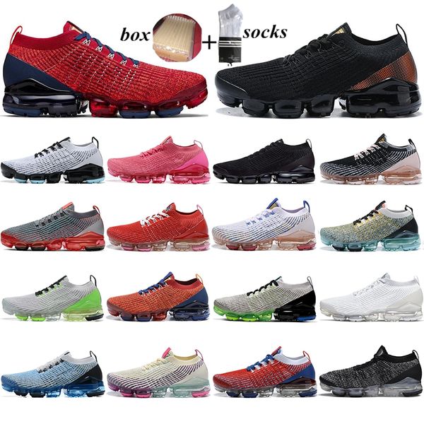 

with box fly 3.0 running shoes triple black deep royal volt dark smoke outdoor mesh sport sneakers women mens trainers 36-45