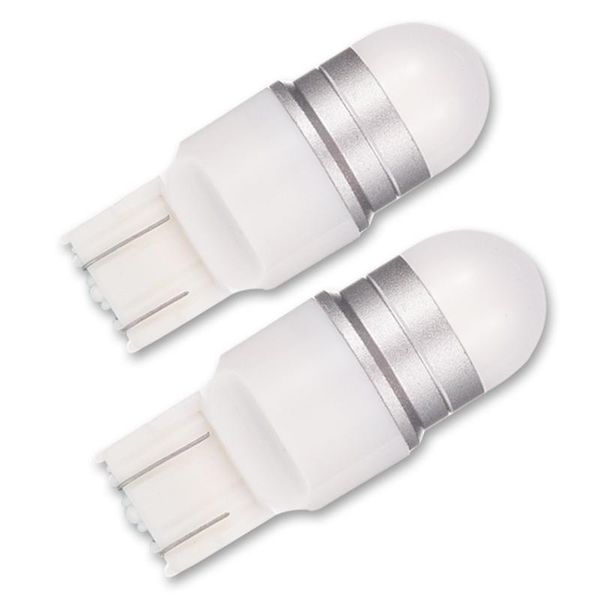 

mictuning t10 wedge led light bulbs low power 6500k white bulbs for car truck trailer rv turn signal tail parking lights(2 pack