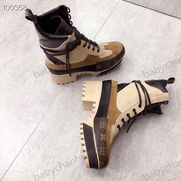 

new fashion leather women's nubuck leather belt bundle khaki green multicolor martin boots 3cm waterproof platform motorcycle b
