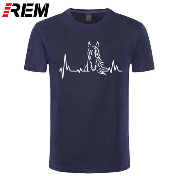 

sport rem new summer heartbeat of horse t shirts men short sleeve cotton fashion riding horse t-shirts tee
