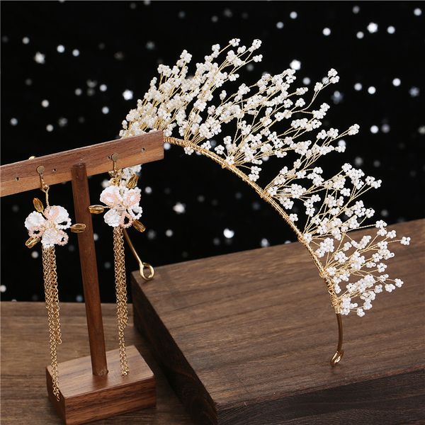 

txianmei atmosphere bridal luxury sen white series dress super fairy korean wedding headdress crown, Silver