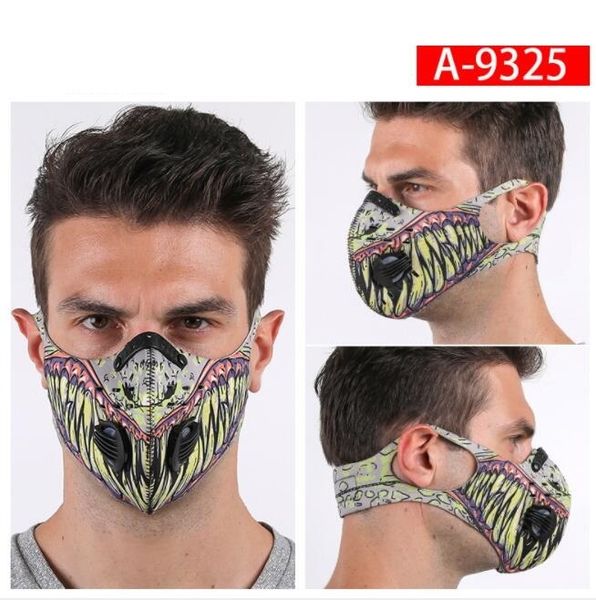 

dustproof 3d gas print mask camo reusable face respirator activated filters carbon masks protect healthy anti d