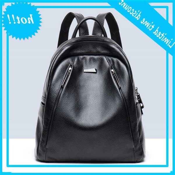 

leather star portable backpack travel bag