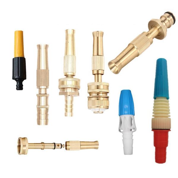 

brass adjustable spray gun multifunctional flower watering gardening car washing household cleaning tools nozzle1