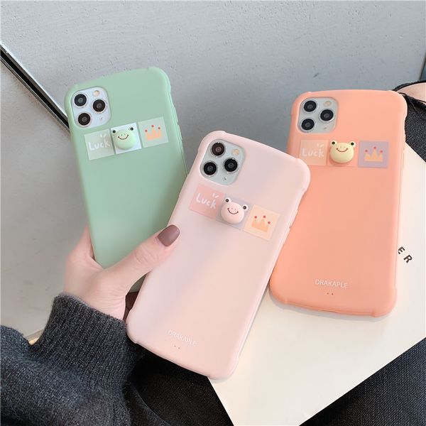 

super adorable stereo frog 11 pro/max iphone x /xs/xr mobile phone shell iphone7p/8plus silica gel