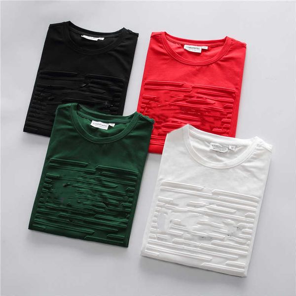 

men designer t-shirts french crocodile tshirt short sleeve tees summer casual t-shirt letter printing fashion top, White;black
