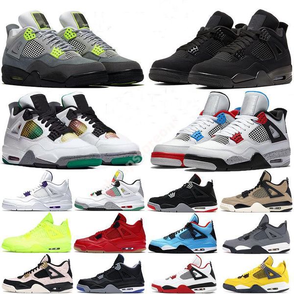 

mens women kid 4 og black cat jumpman 13 shoes basketball shoes men rush violet shoes designer 11 bred 28-47 with box cu1110-010
