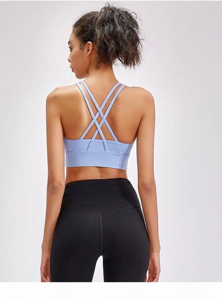 

2068 women sports bra shirts yoga gym vest tank push up fitness underwear lady shakeproof adjustable strap bra, White