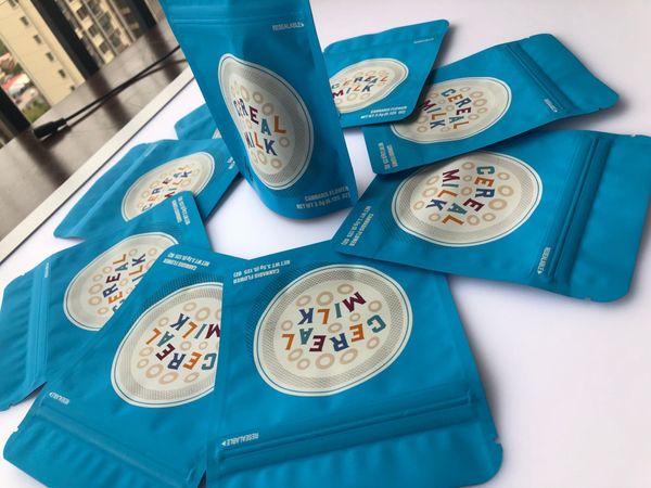 

label milk empty cerel bags and california blue mylar bag hologram bags 3.5g flavors cookies 3.5g sf stickers yxlqa jjxh