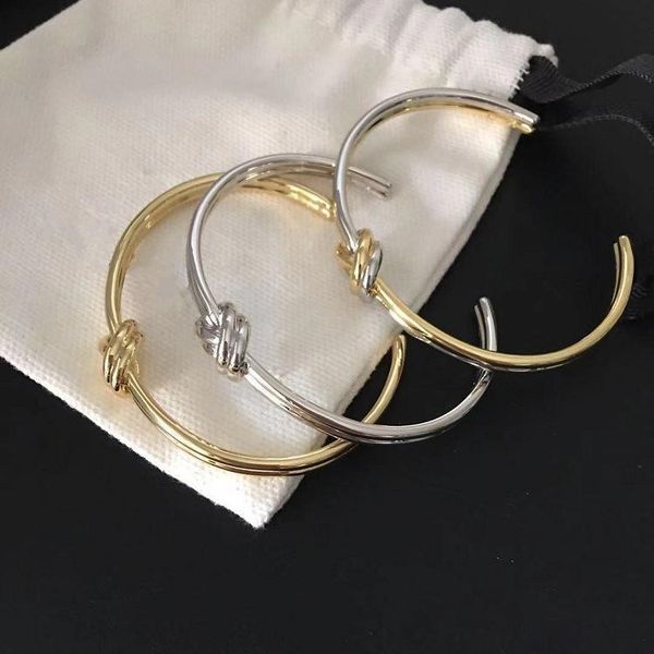 

new color separation gold silver double thread knot bangle simple and fashionable, Black