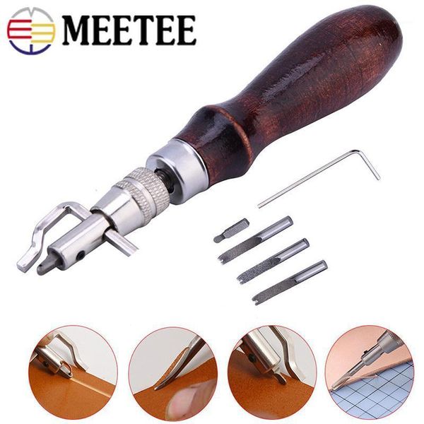 

leather craft edge press tool adjustable stitching groover crease leather tools diy handmade sewing accessories bk0271, Black