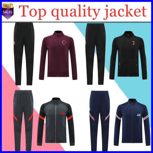 

2020 2021 men soccer training suit martial soccer jacket tracksuit 20-21 rashfor james ingard pogba football jackets survetement, Black;white
