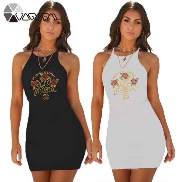 

casual dresses women bodycon dress letter rose print strap vest short slim mini beach party club package hip femme vestidos, Black;gray