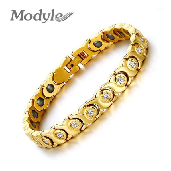 

other bracelets modyle 2021 women bracelet bangle zircon stone hematite magnetic health care jewelry1, Golden;silver
